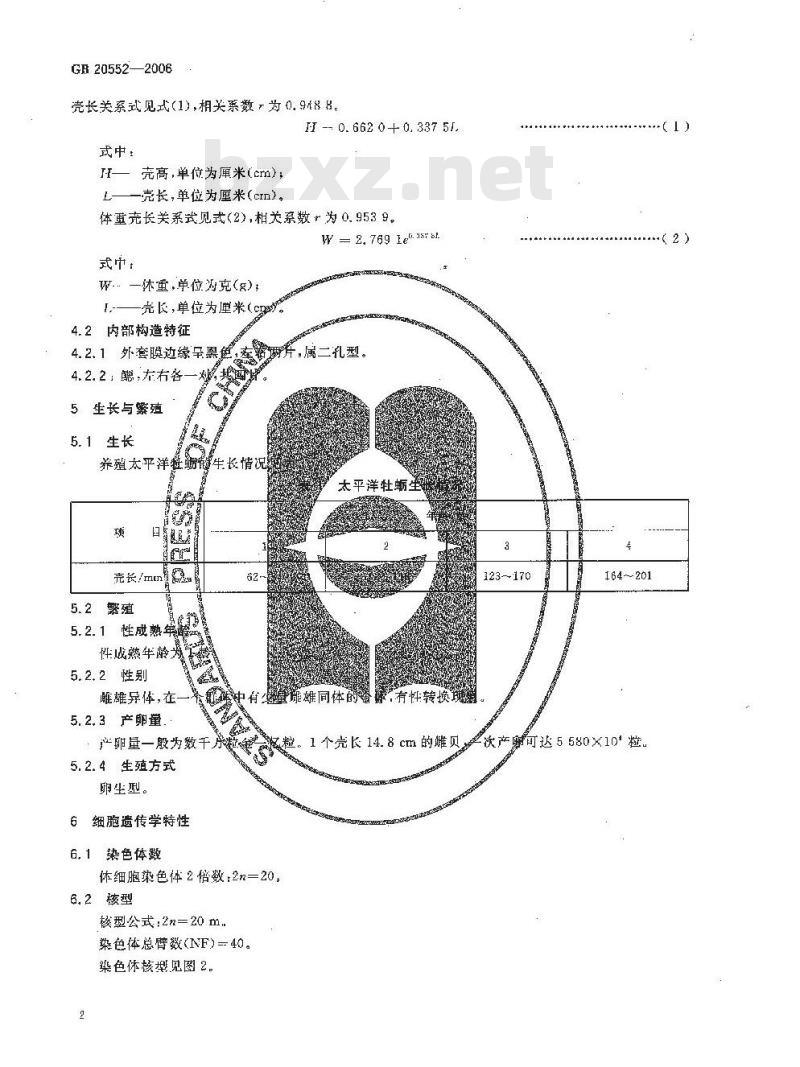 GB 20552-2006 太平洋牡蛎