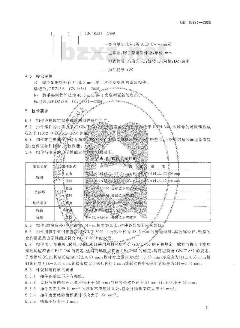 GB 15831-2006 钢管脚手架扣件