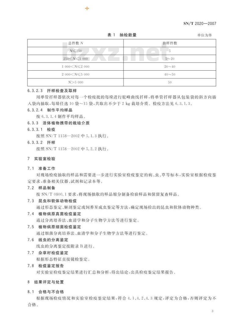 SN/T 2020-2007 进出境栽培介质检疫和除害处理规程