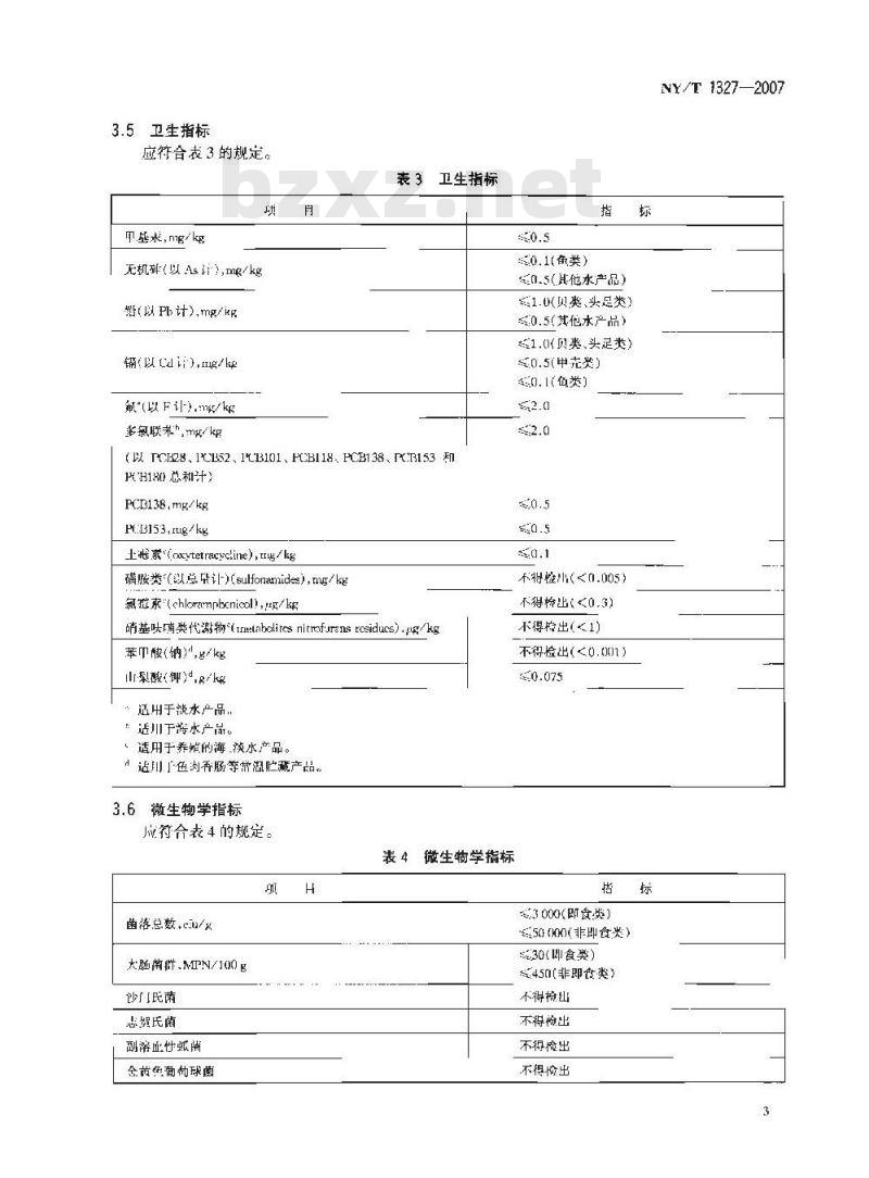 NY/T 1327-2007 绿色食品 鱼糜制品