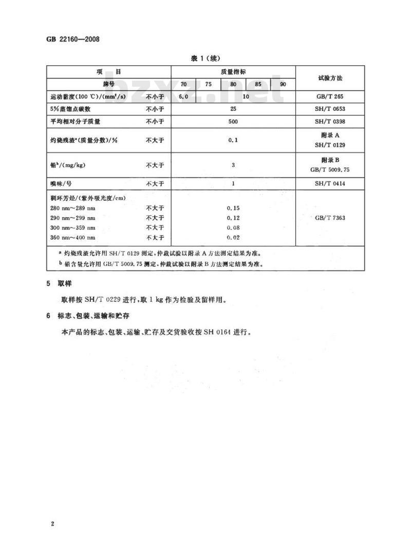 GB 22160-2008 食品级微晶蜡