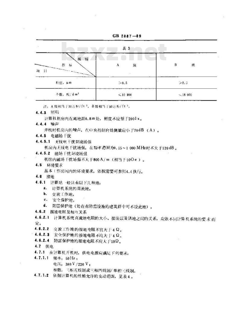 GB/T 2887-1989 计算站场地技术条件