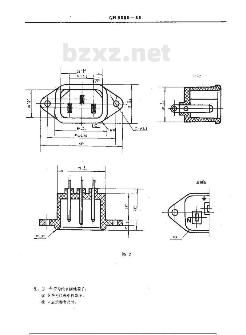 GB 9393-1988 STZ3型电子测量仪器用连接器
