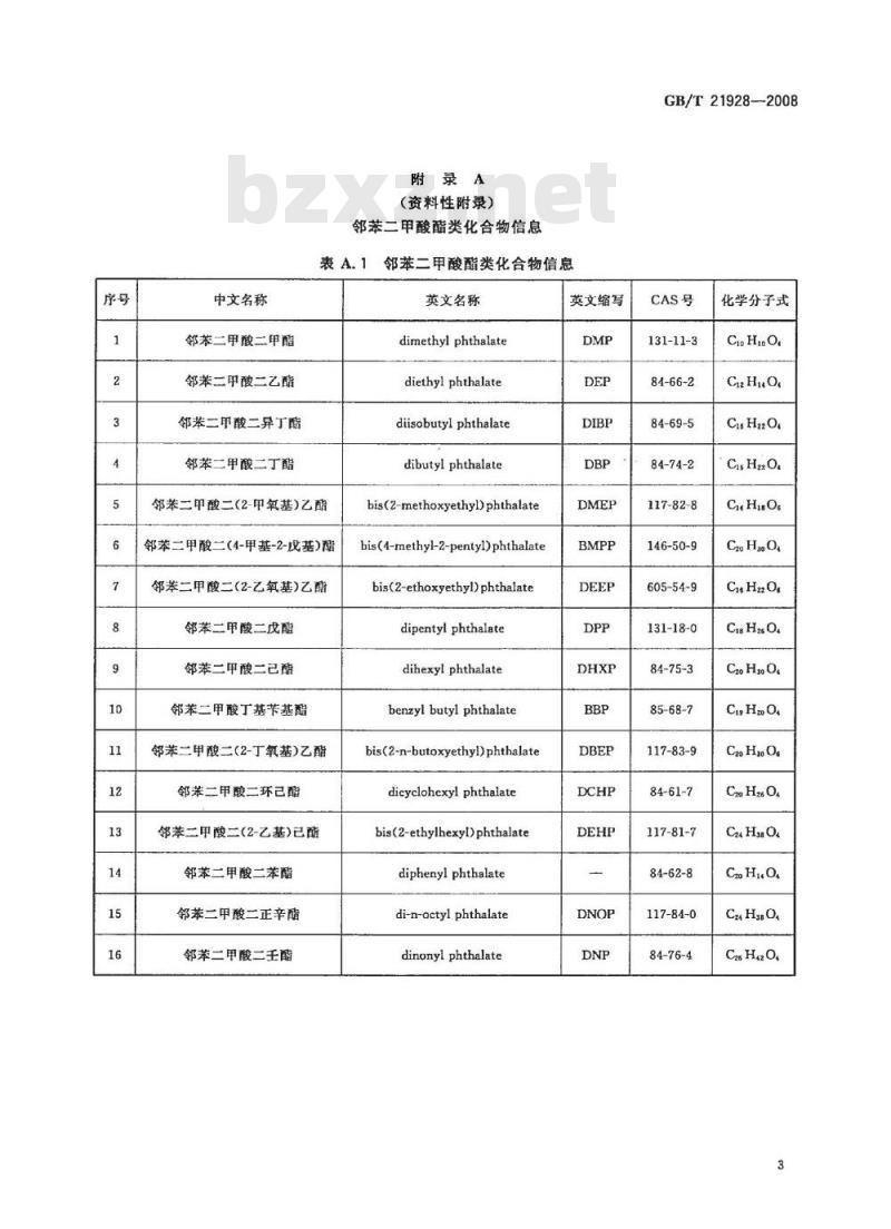 GB/T 21928-2008 食品塑料包装材料中邻苯二甲酸酯的测定