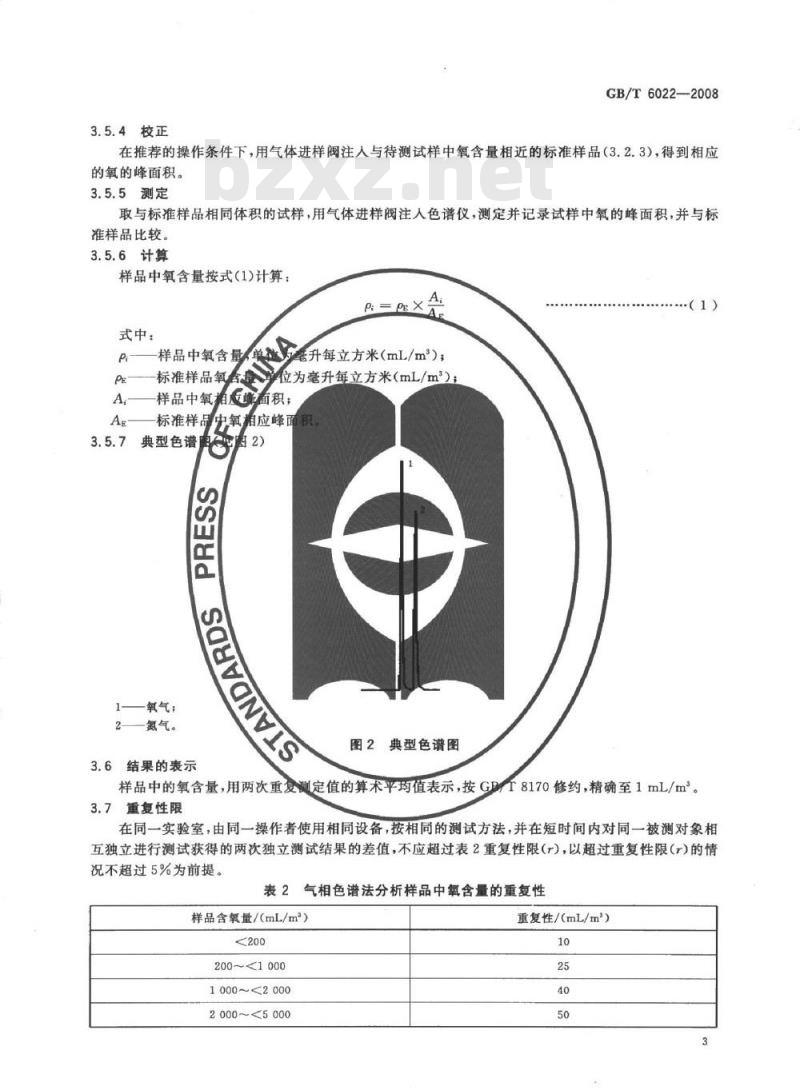 GB/T 6022-2008 工业用丁二烯液上气相中氧的测定