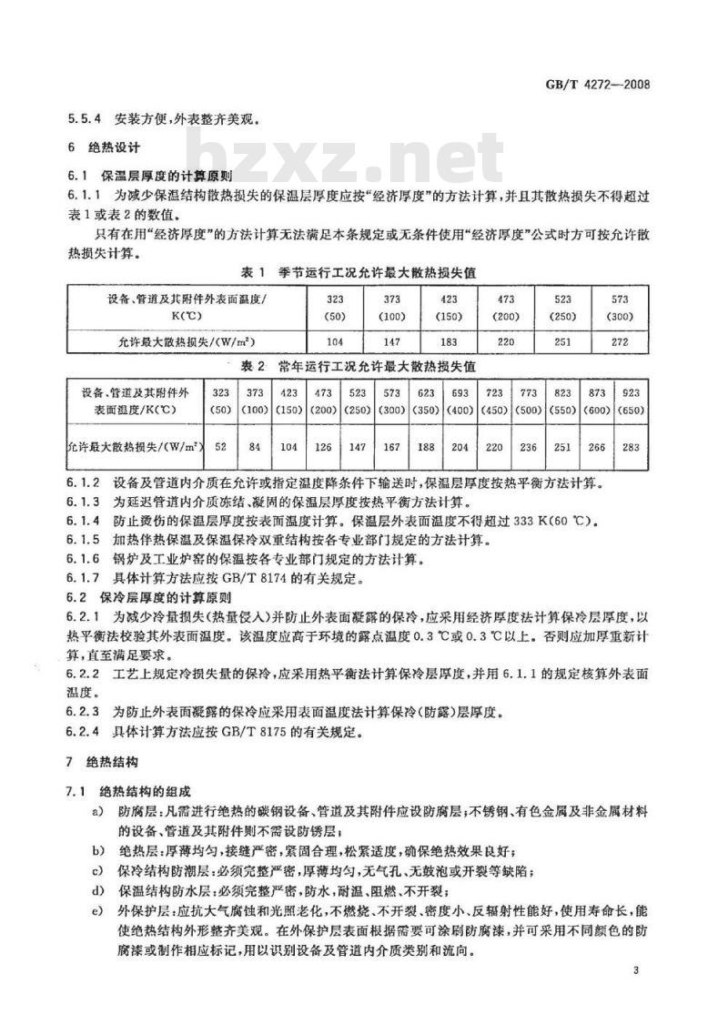 GB/T 4272-2008 设备及管道绝热技术通则