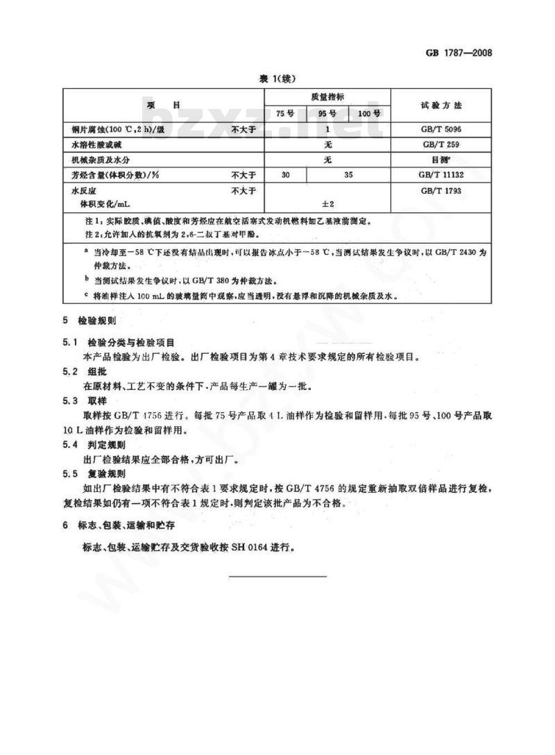 GB 1787-2008 航空活塞式发动机燃料
