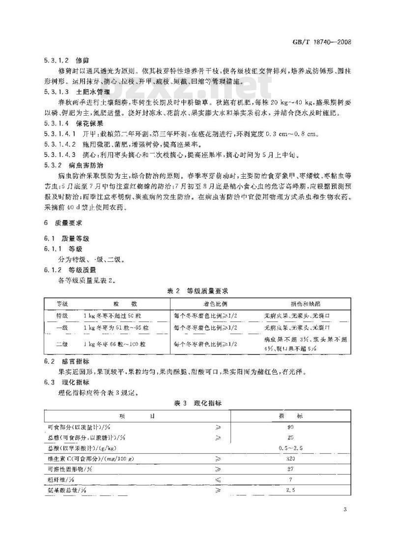 GB/T 18740-2008 地理标志产品 黄骅冬枣