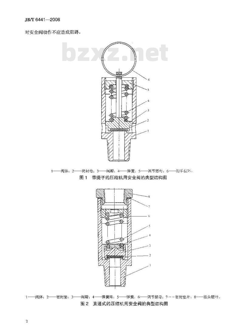 JB/T 6441-2008 压缩机用安全阀
