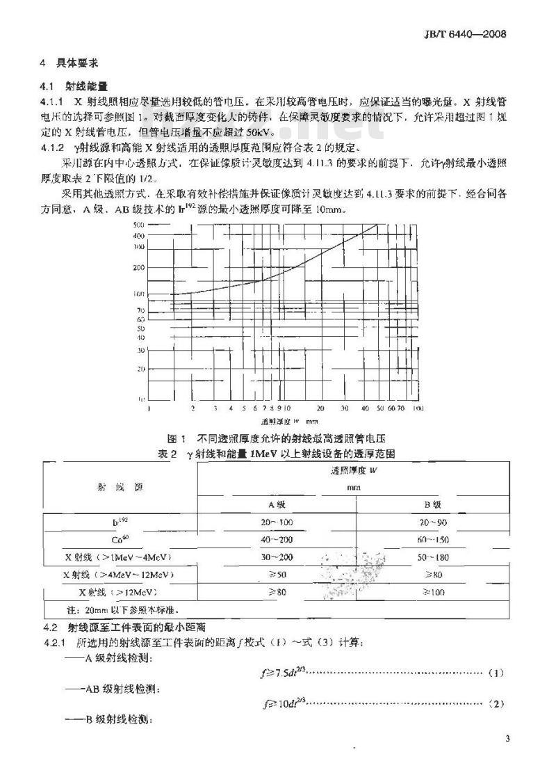 JB/T 6440-2008 阀门受压铸钢件射线照相检验
