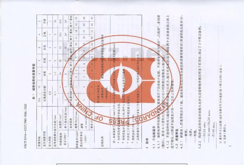 GB/T 9444-2007 铸钢件磁粉检测