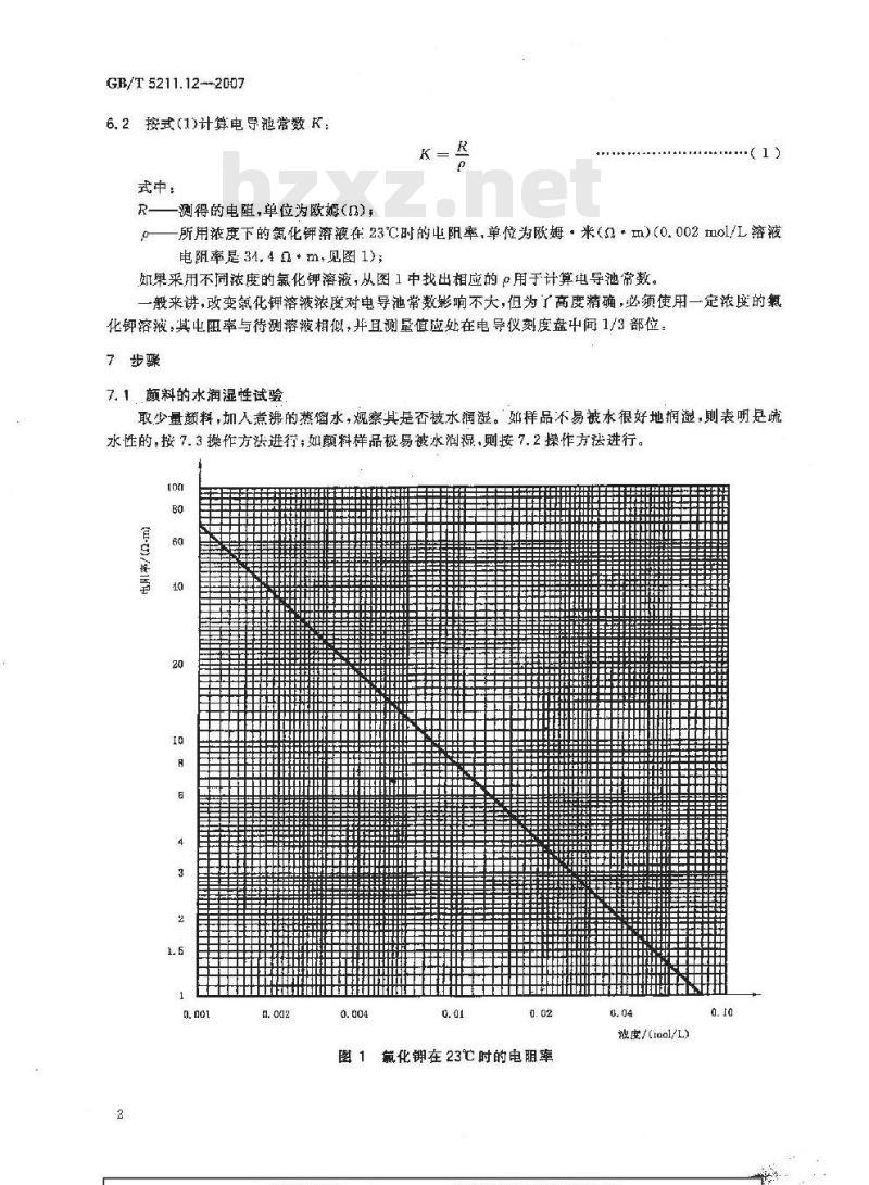 GB/T 5211.12-2007 颜料水萃取液电阻率的测定