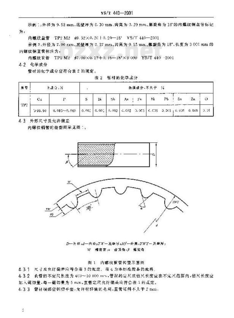 YS/T 440-2001 内螺纹铜管