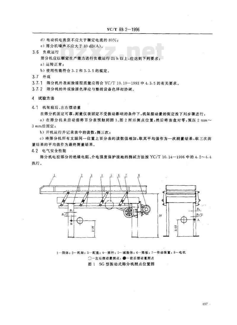 YC/T 89.2-1996 烟草机械 振动式筛分机 第2部分:技术条件