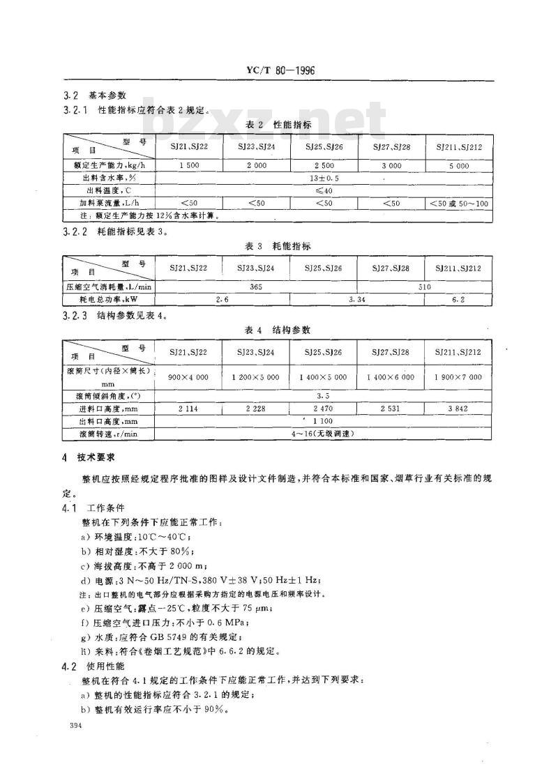 YC/T 80-1996 烟草机械 SJ21～28、SJ211～212型加香机