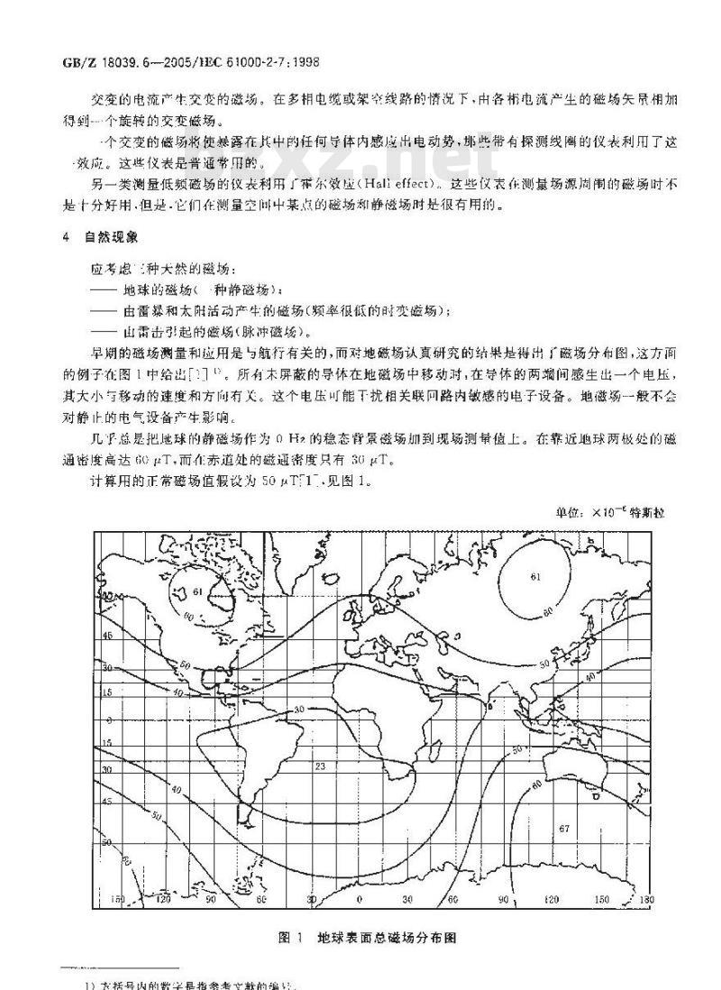 GB/Z 18039.6-2005 电磁兼容 环境 各种环境中的低频磁场