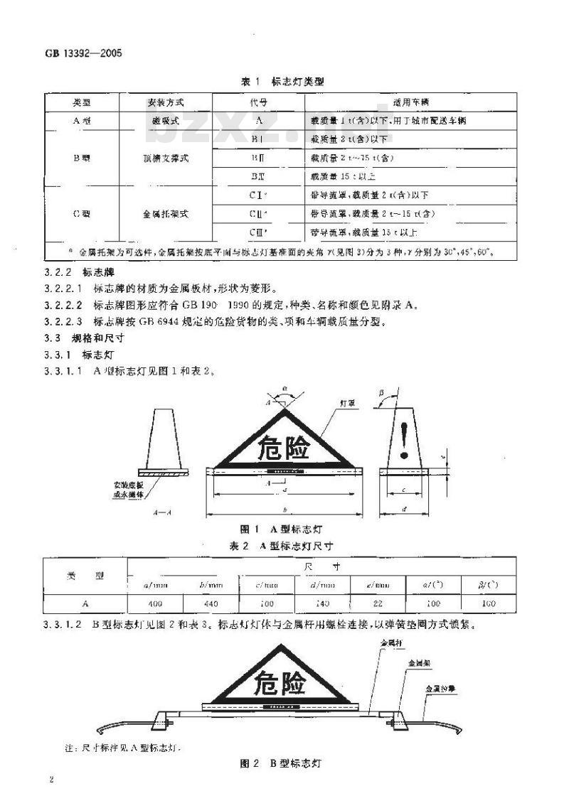 GB 13392-2005 道路运输危险货物车辆标志
