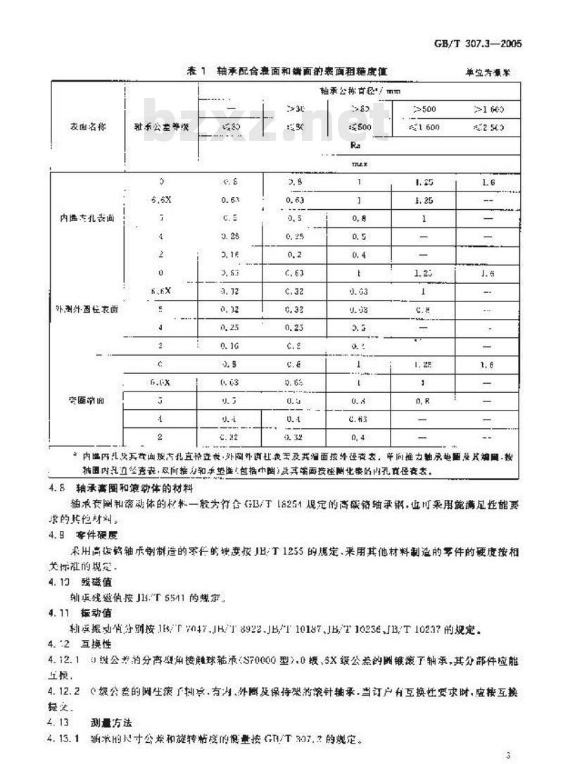 GB/T 307.3-2005 滚动轴承 通用技术规则