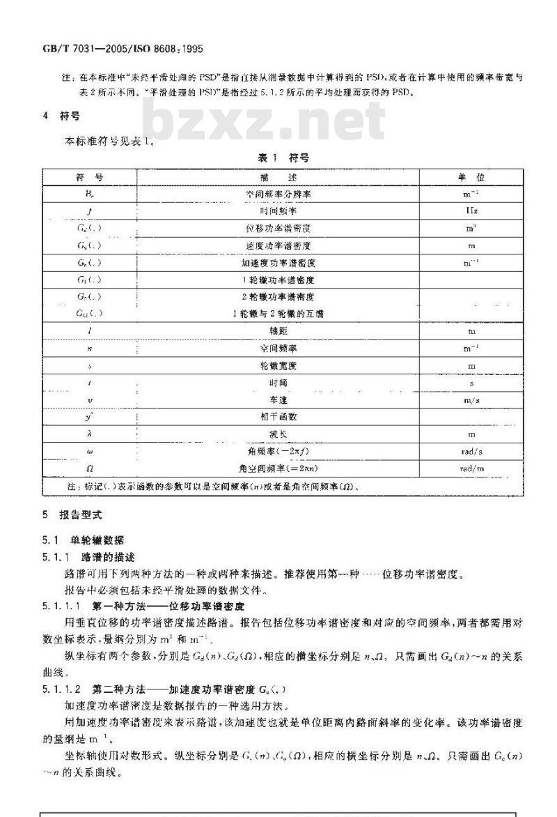 GB/T 7031-2005 机械振动道路路面谱测量数据报告