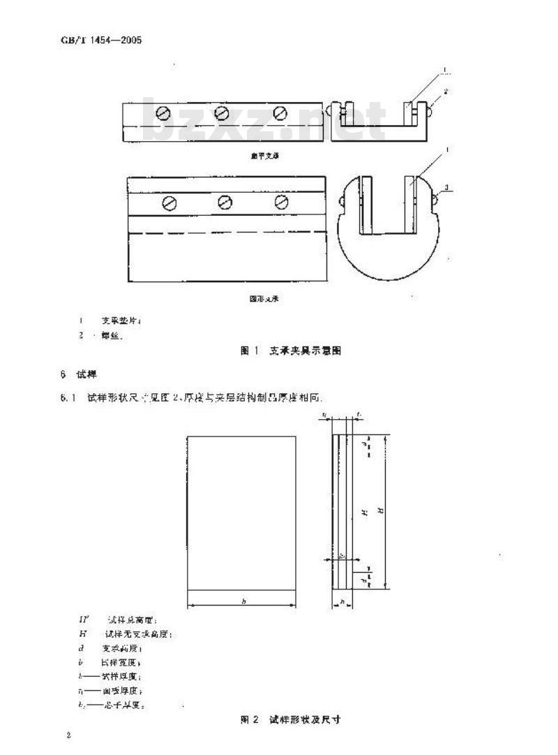GB/T 1454-2005 夹层结构侧压性能试验方法
