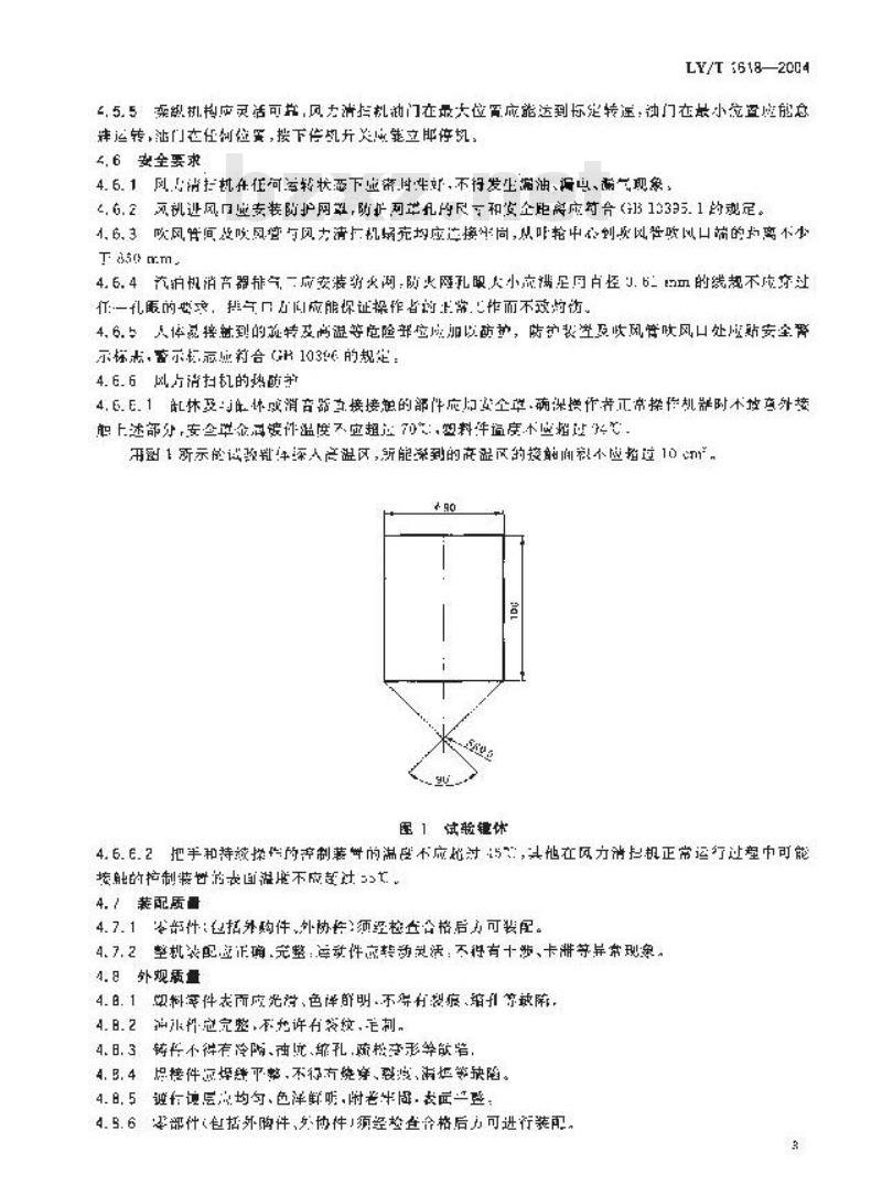 LY/T 1618-2004 园林机械 便携式风力清扫机