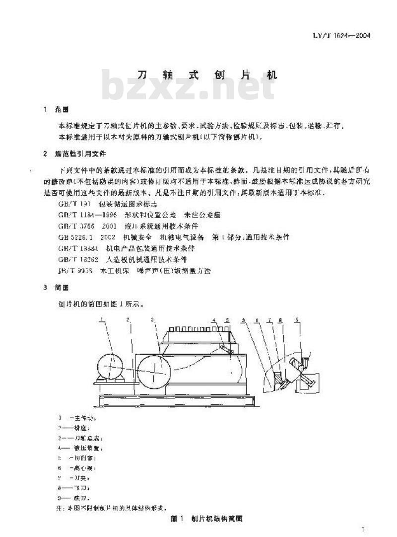 LY/T 1624-2004 刀轴式刨片机