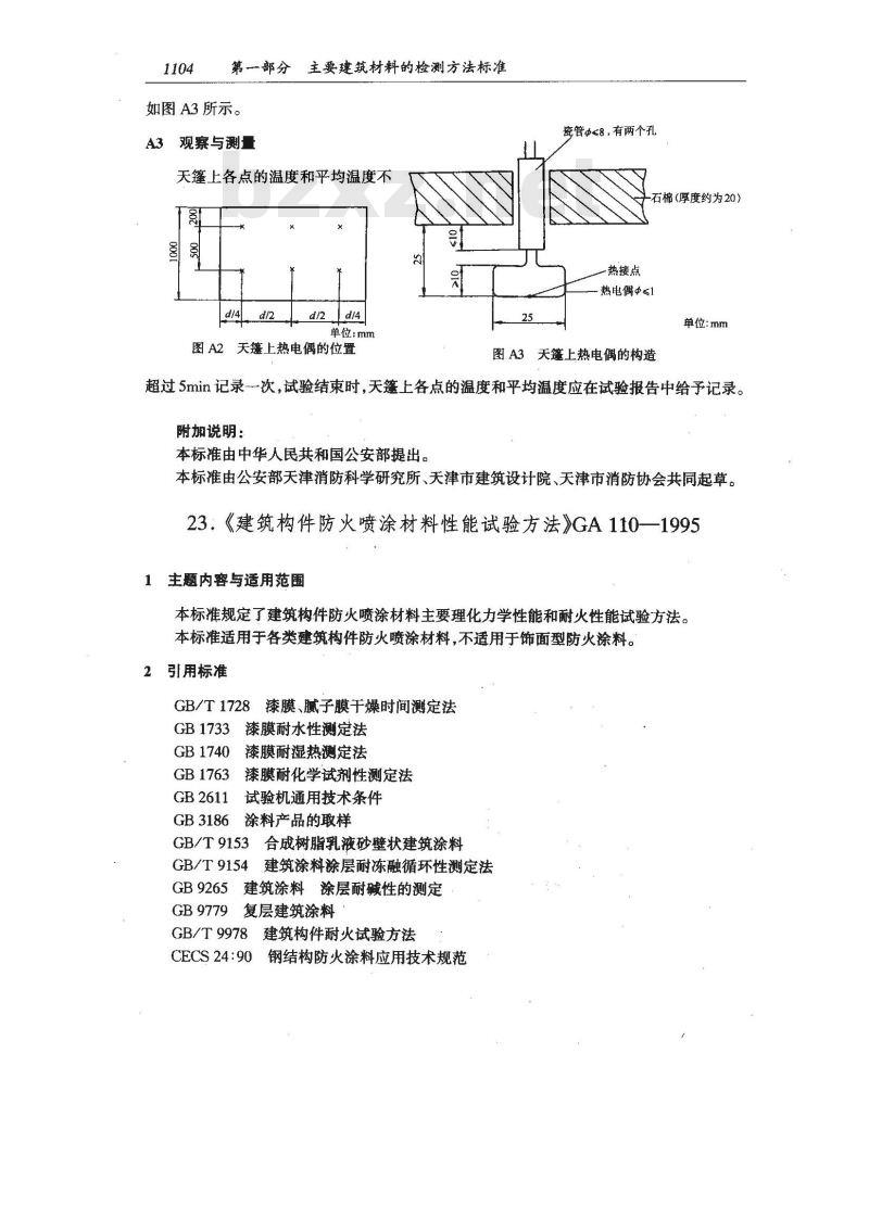 GA 110-1995 建筑构件防火喷涂材料性能试验方法