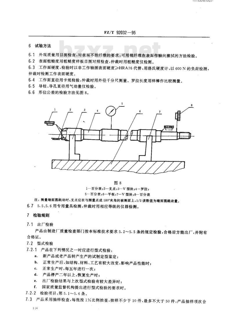 FZ/T 92032-1995 棉纺粗纱牵伸下罗拉