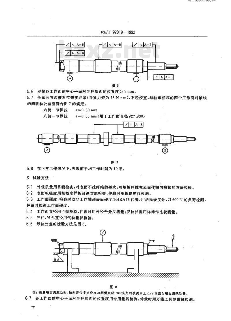 FZ/T 92019-1992 棉纺细纱机牵伸下罗拉