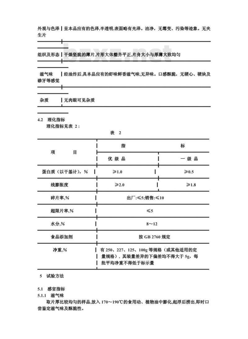 GB/T 11772-1989 虾片(PRAWN CRACKERS)