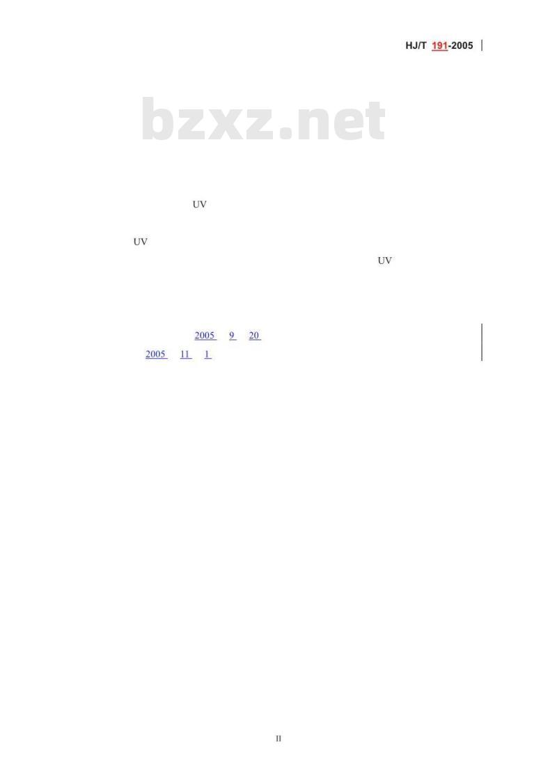 HJ/T 191-2005 紫外(UV)吸收水质自动在线监测仪技术要求