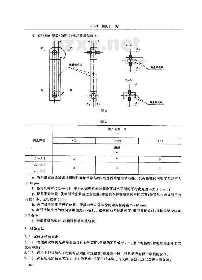 SB/T 10081-1992 粮食斗式提升机