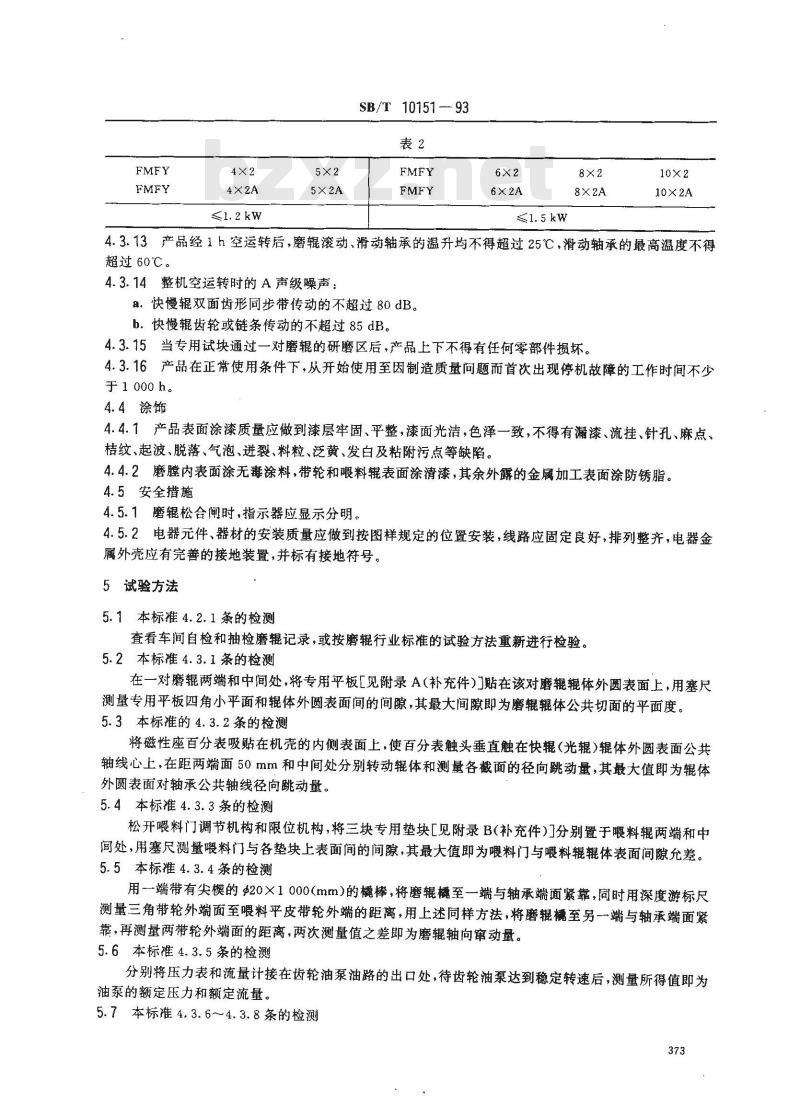 SB/T 10151-1993 液压磨粉机