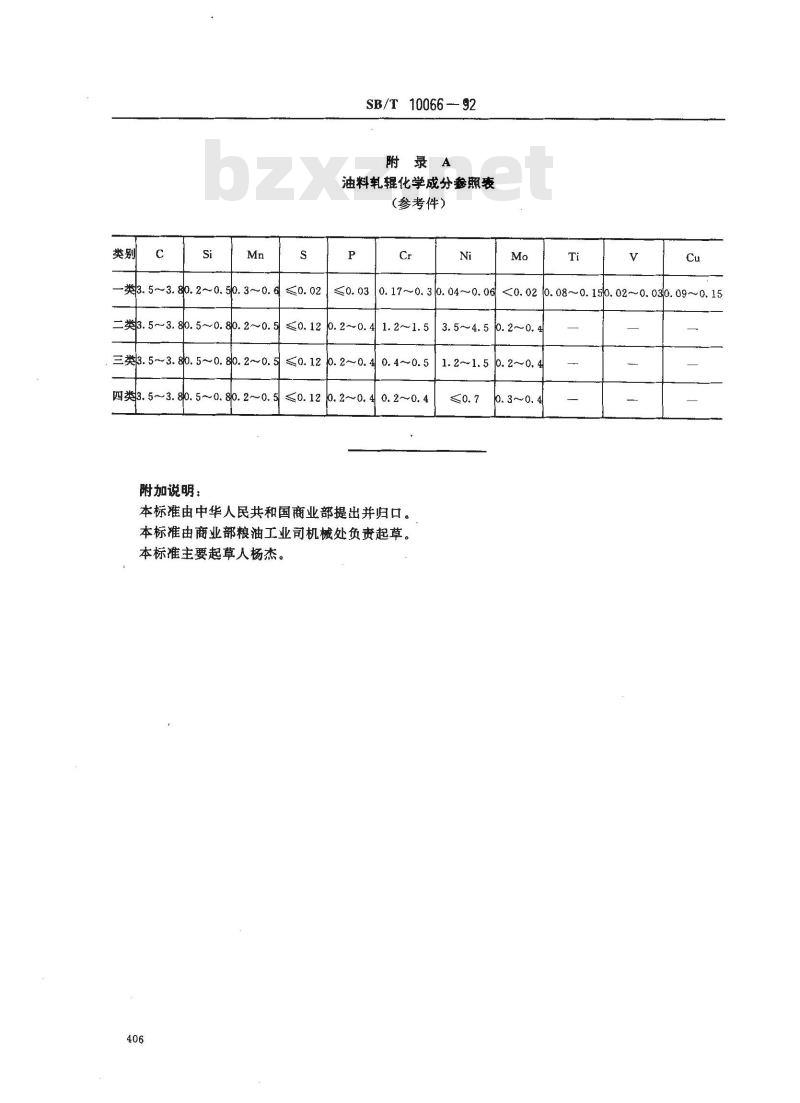SB/T 10066-1992 油料轧辊