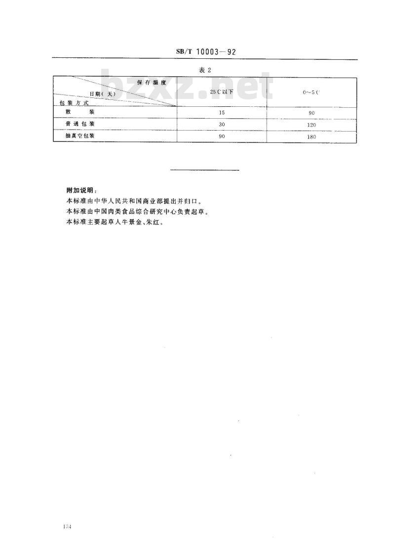 SB/T 10003-1992 广式腊肠