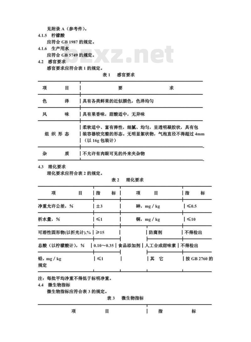 QB 1432-1992 水果冻