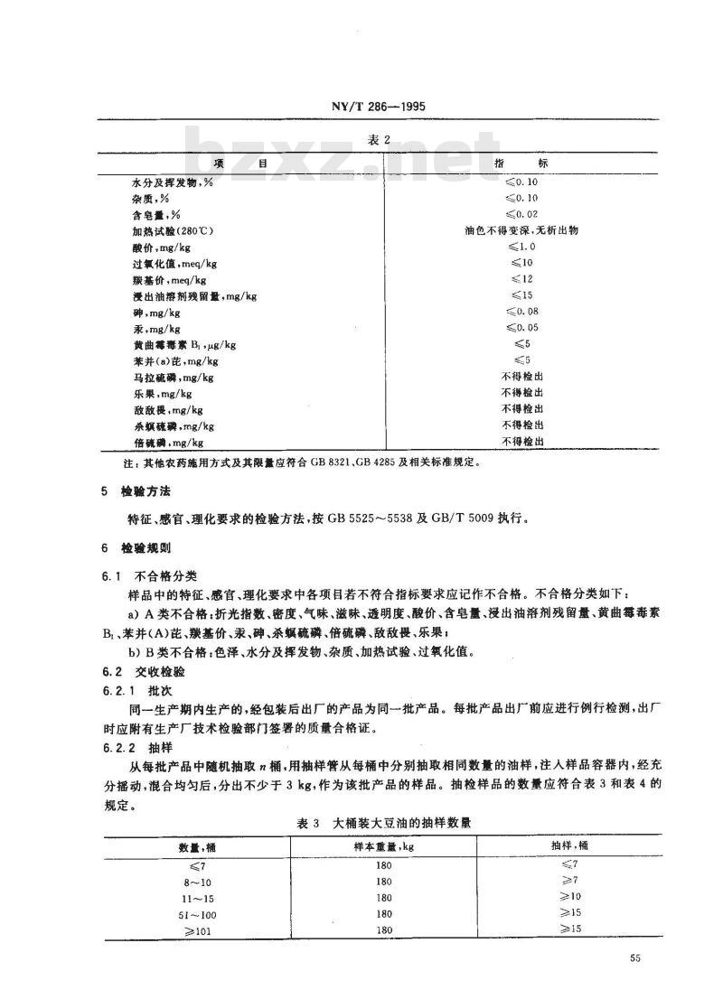 NY/T 286-1995 绿色食品大豆油