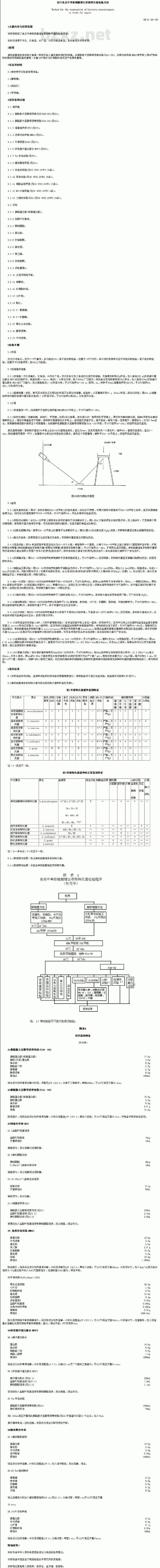 SN 0184-1993 出口食品中单核细胞增生李斯特氏菌检验方法