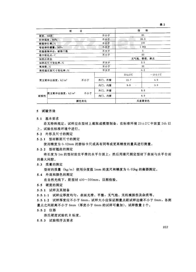 GB 8814-1988 门、窗框用硬氯乙烯(PVC-u)型材