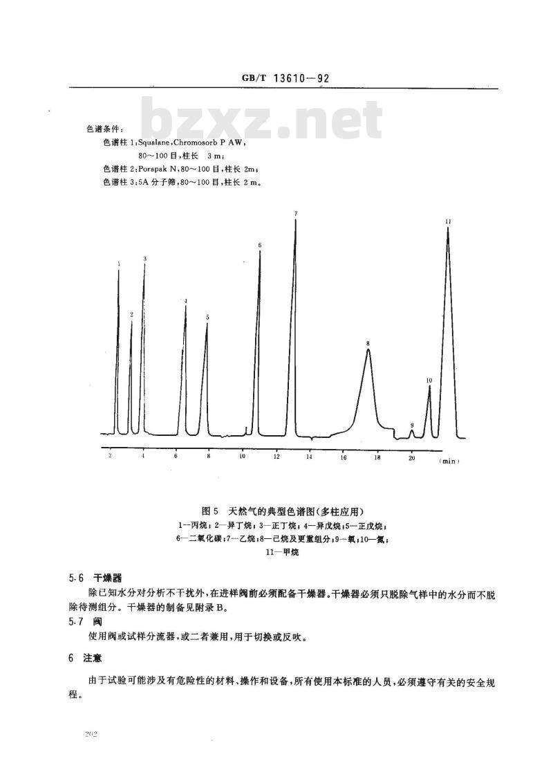 GB/T 13610-1992 天然气的组成分析 气相色谱法