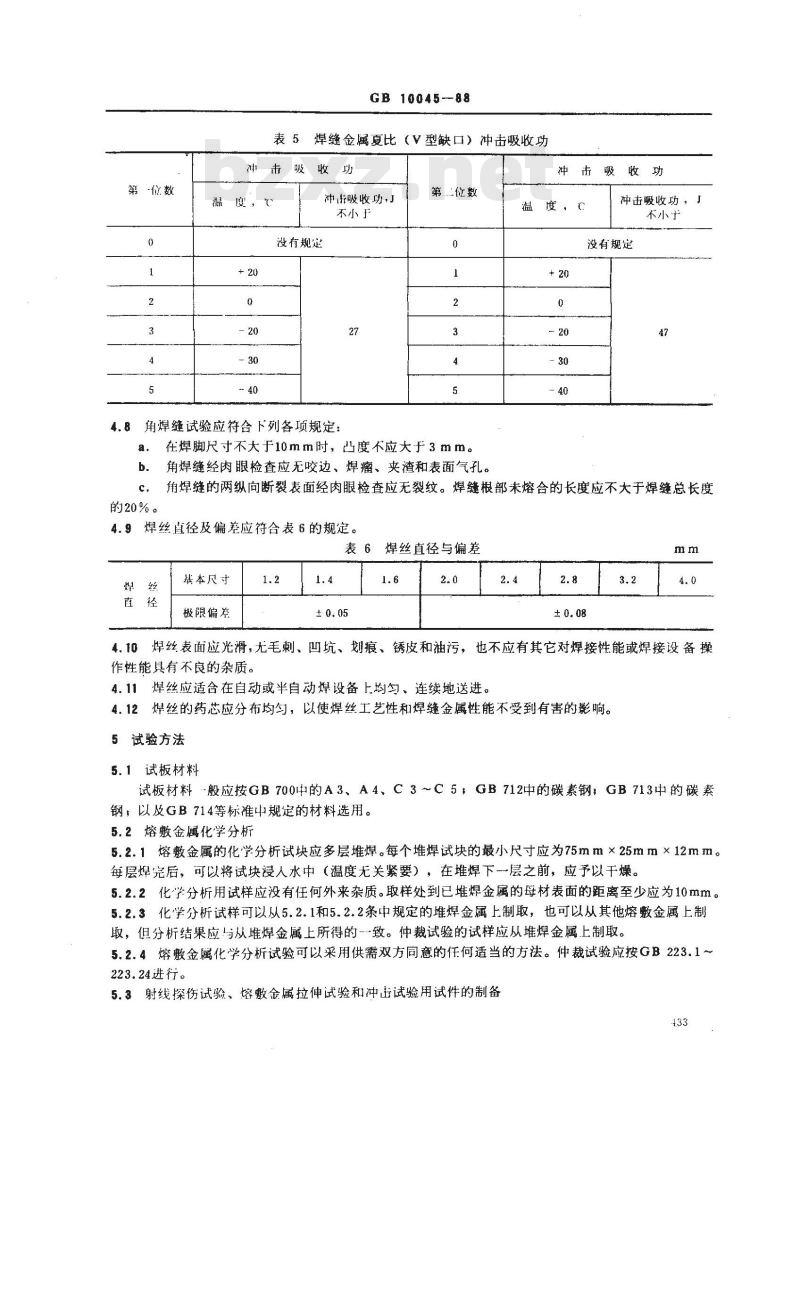 GB/T 10045-1988 碳钢药芯焊丝