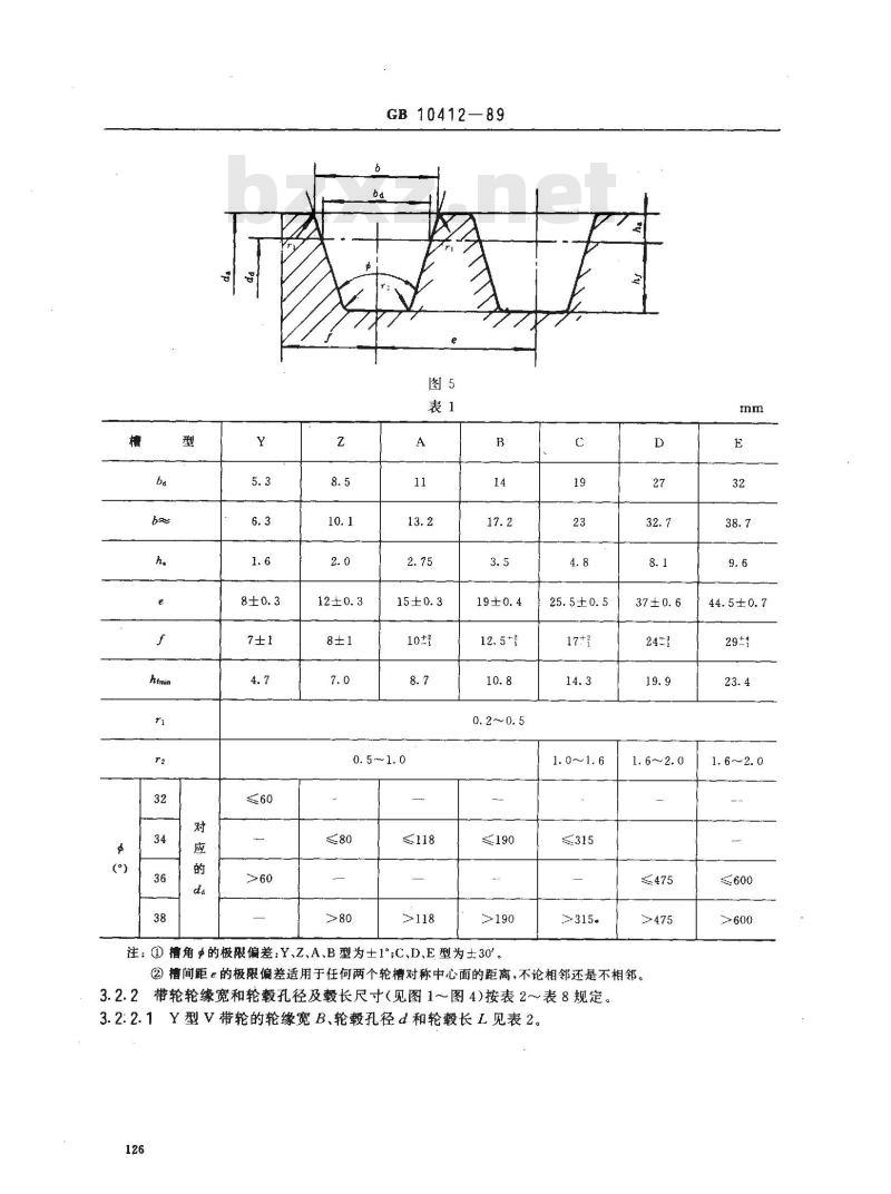GB/T 10412-1989 普通Ｖ带轮