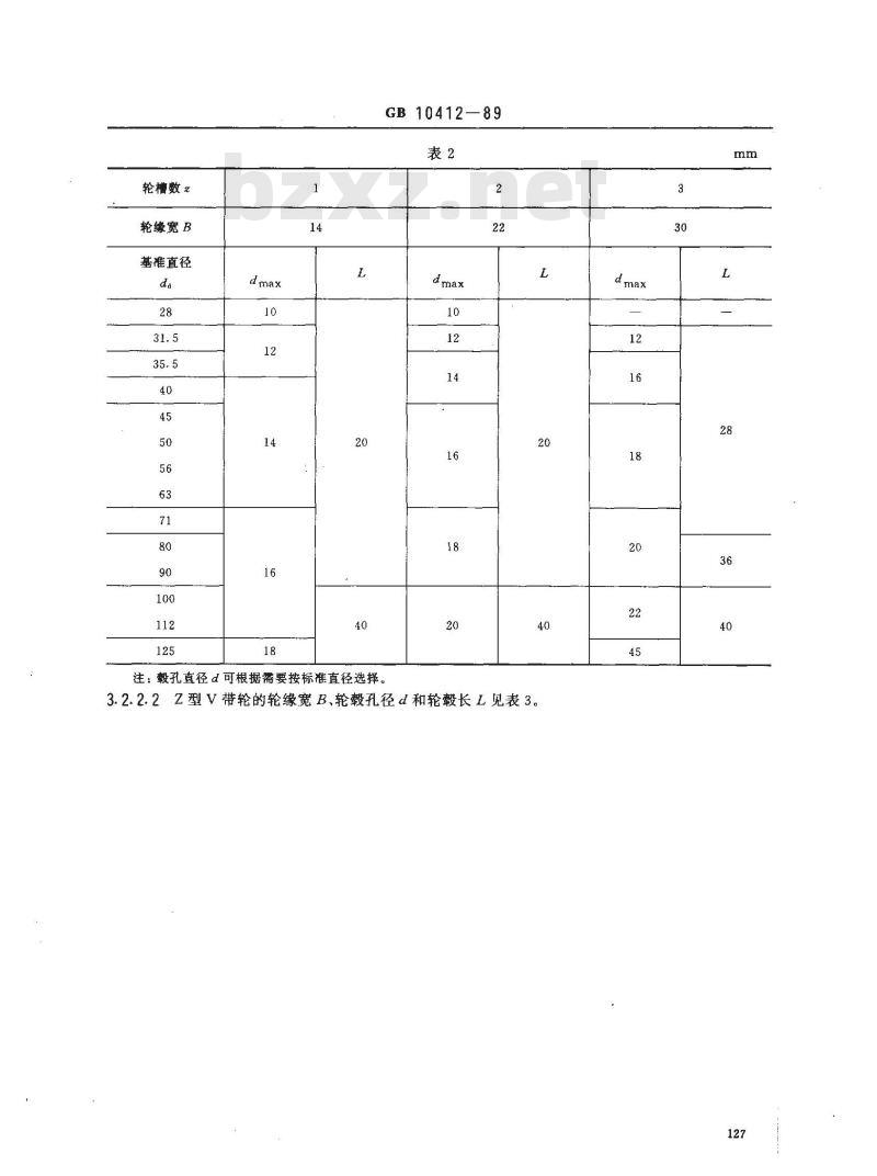 GB/T 10412-1989 普通Ｖ带轮
