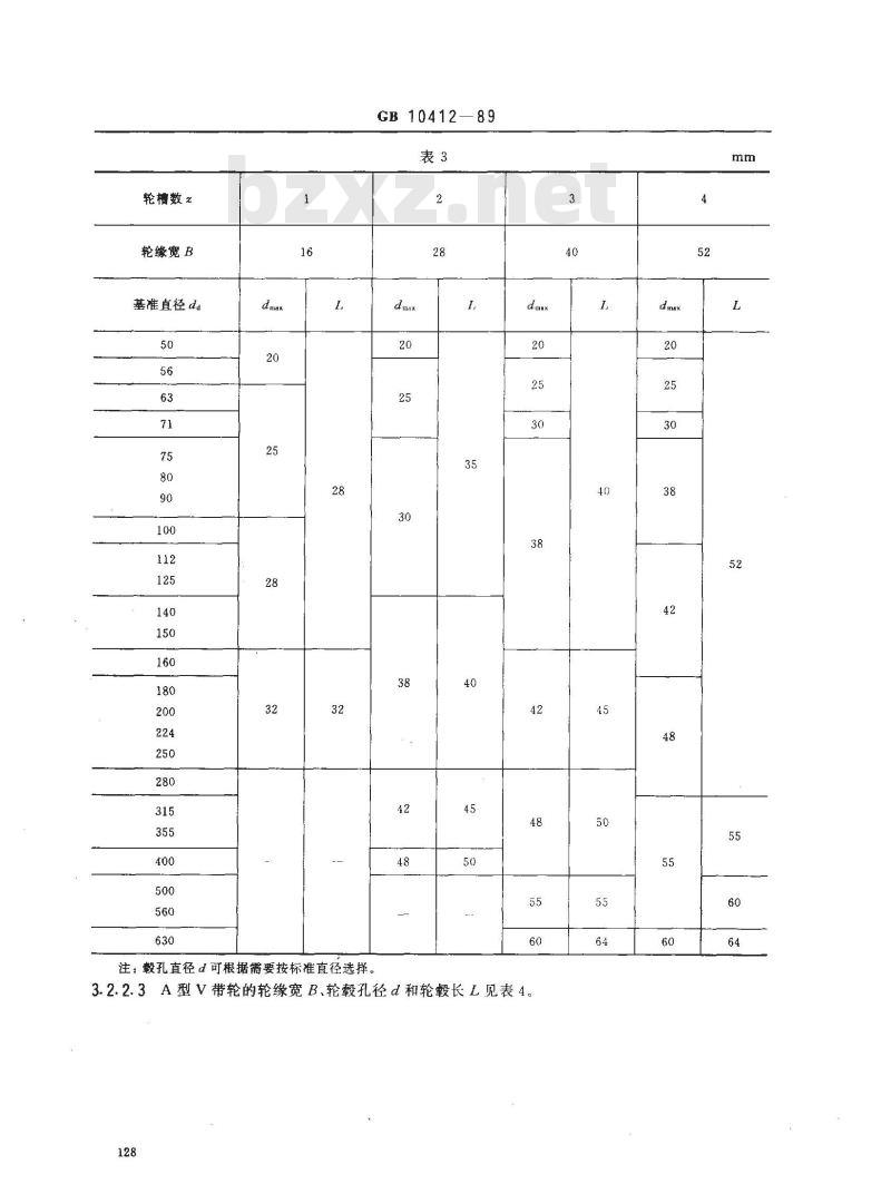 GB/T 10412-1989 普通Ｖ带轮