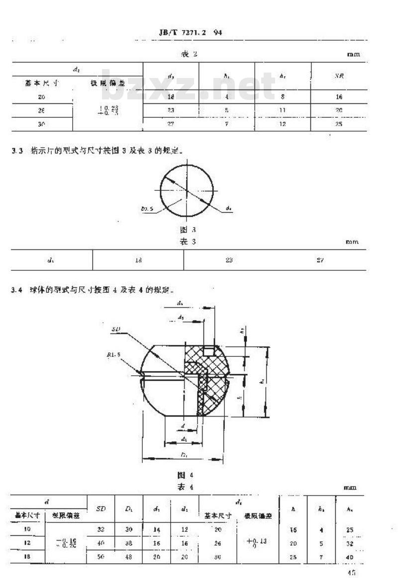 JB/T 7271.2-1994 指示手柄球