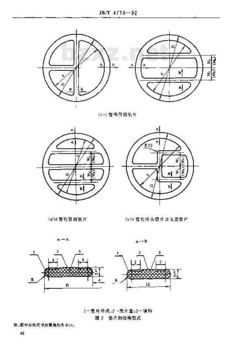 JB/T 4718-1992 管壳式换热器用金属包垫片