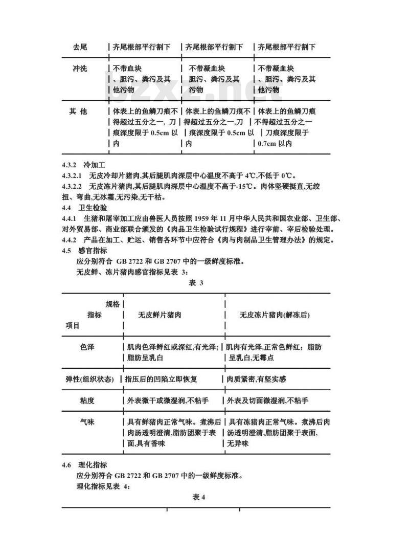 GB/T 9959.2-1988 无皮鲜、冻片猪肉