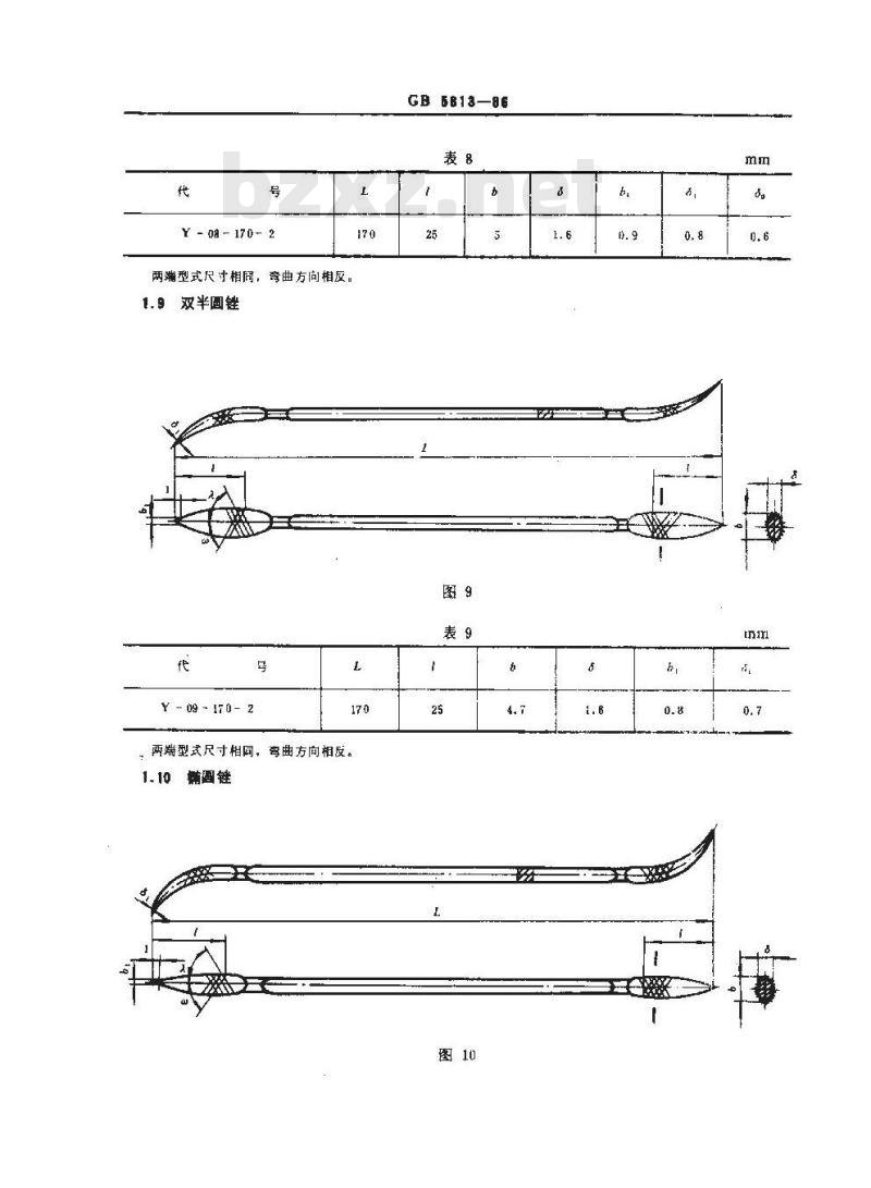 GB 5813-1986 异形锉