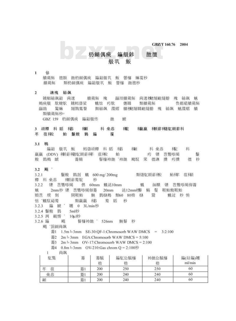 GBZ/T 160.76-2004 工作场所空气有毒物质测定有机磷农药