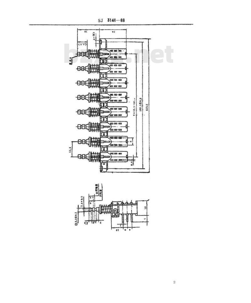 SJ 3141-1988 ＫＰＣＥ型彩色电视广播接收机用频道选择开关详细规范